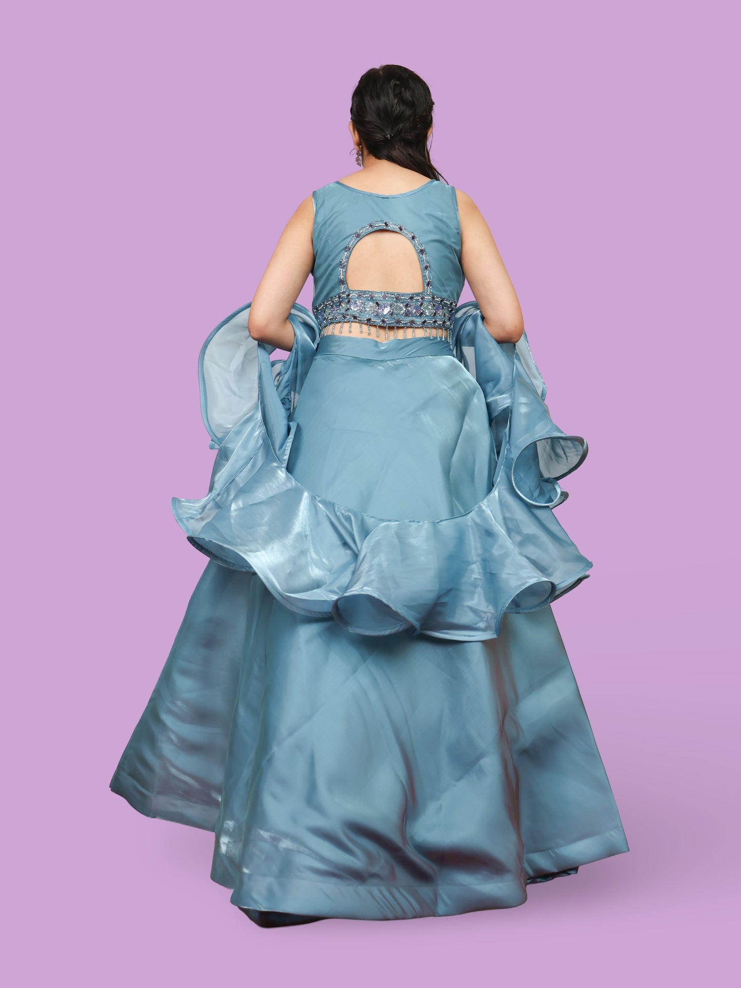 Sequin & Cut Dana Lehenga Choli Set
