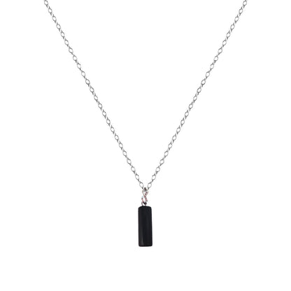 Black Onyx Necklace, Black Onyx Pendant, Sterling Silver Necklace, Gemstone Pendant Necklace | by nlanlaVictory