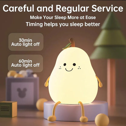Silicone Pear Night Lamp