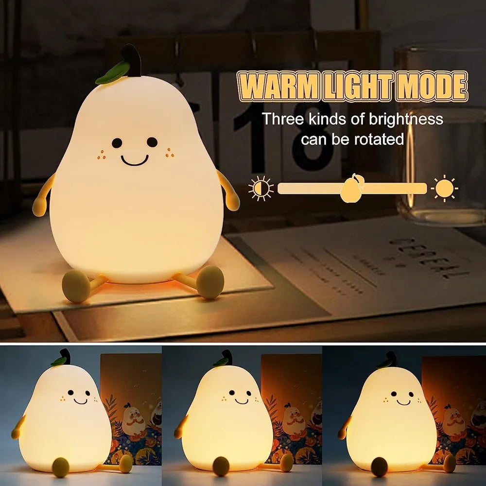 Silicone Pear Night Lamp